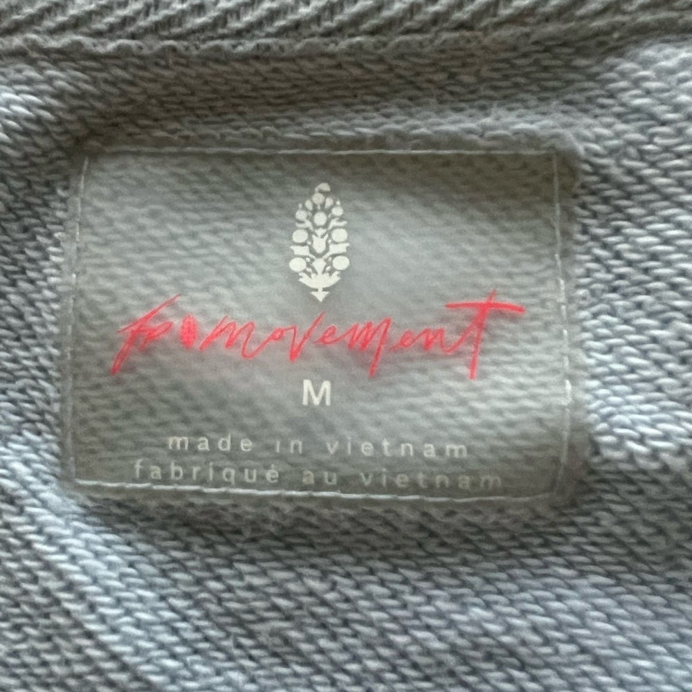 Red and Blue Sweatshirt by Free People Movement with pockets